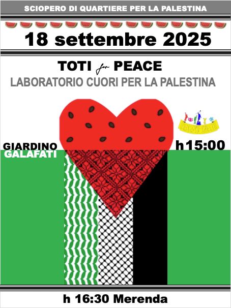 TOTI FOR PEACE | LABORATORIO CUORI PER LA PALESTINA
