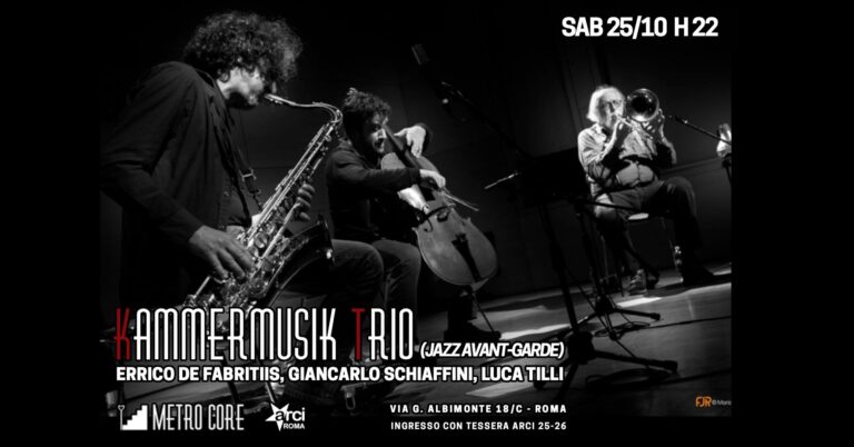 Kammermusik Trio (jazz avant-garde): De Fabritiis, Schiaffini, Tilli