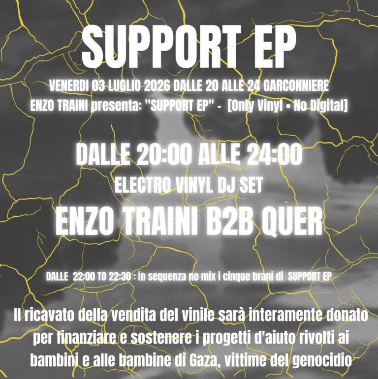ENZO TRAINI – SUPPORT EP RELEASE PARTY