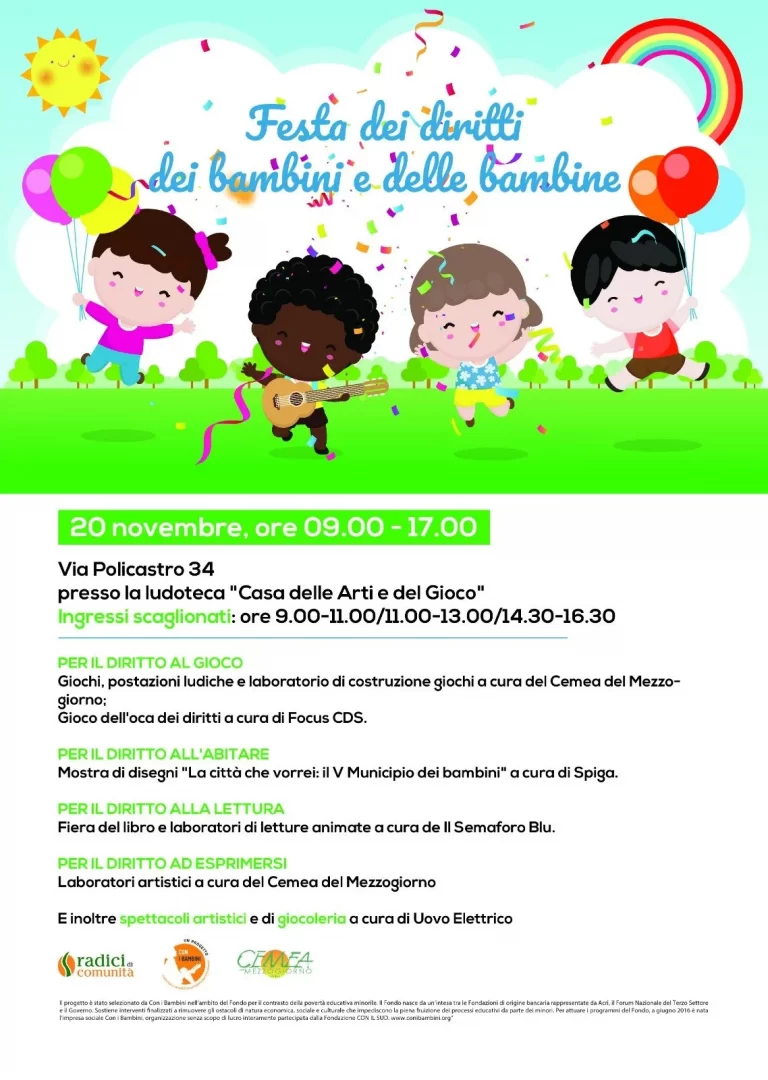 FESTA DEI DIRITTI DEI BAMBINI E DELLE BAMBINE