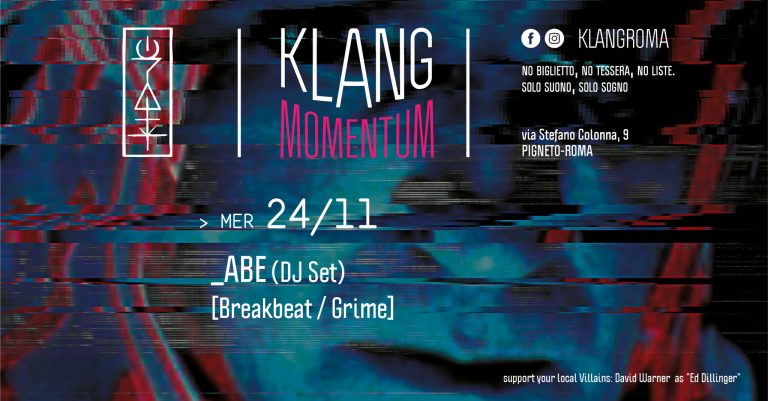 Klang Momentum presenta: Abe (Dj Set)