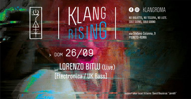 Klang Rising presenta: Lorenzo BITW (live)