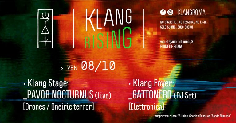 Klang Rising presenta: Pavor Nocturnus (Live) + Gattonero (DJ Set)
