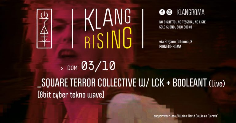 Klang Rising presenta: SQUARE TERROR Collective w/ ICK + b00leant (Live)
