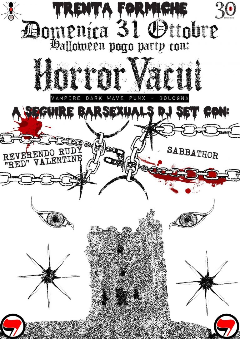 Non è Halloween!! ✚ Horror Vacui (live) ✚ Barsexuals (djset)