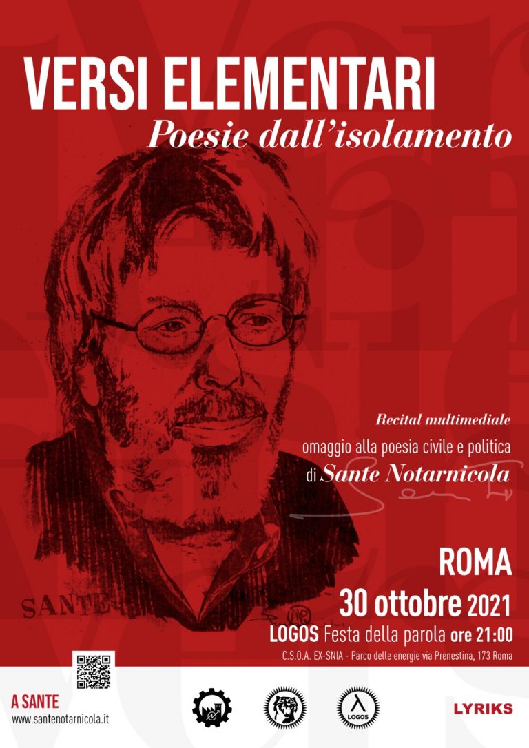 VERSI ELEMENTARI, poesie dall’isolamento – Reading omaggio a Sante Notarnicola