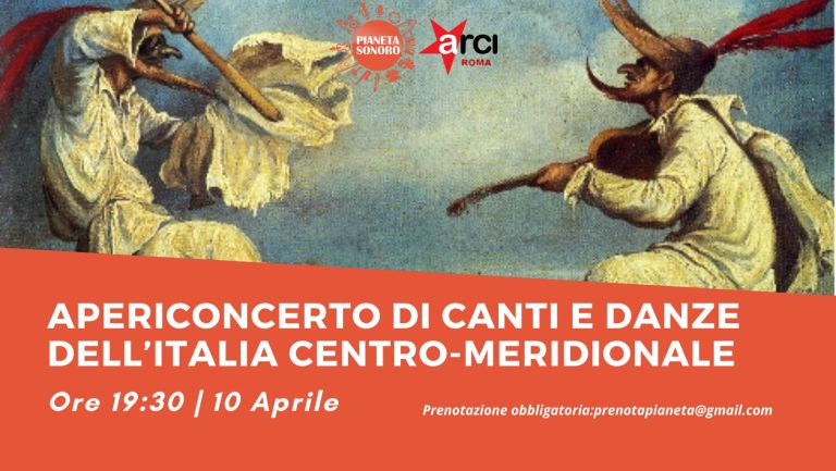 Apericoncerto di canti e danze dell’Italia centro-meridionale