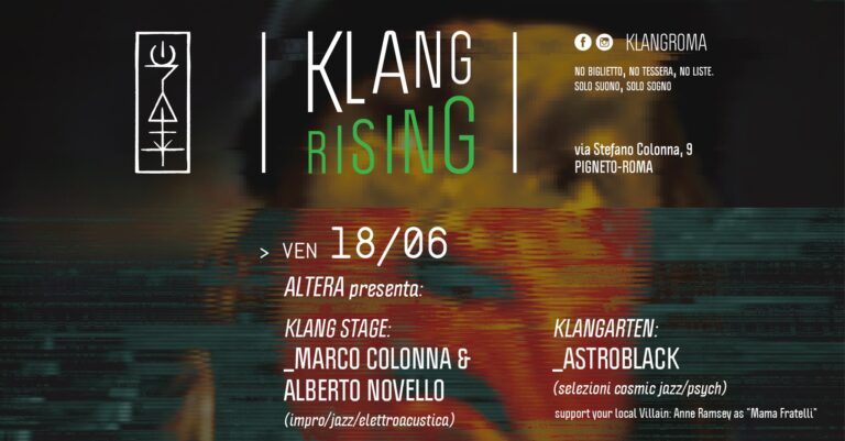 Klang Rising presenta: ALTERA w/ Marco Colonna & Alberto Novello + Astroblack dj-set
