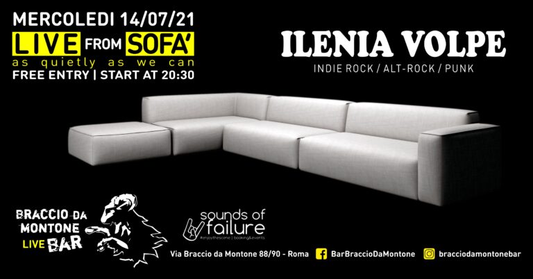 Live from Sofa’ – As Quietly As We Can w/ ILENIA VOLPE (indiependent/altrock/punk)