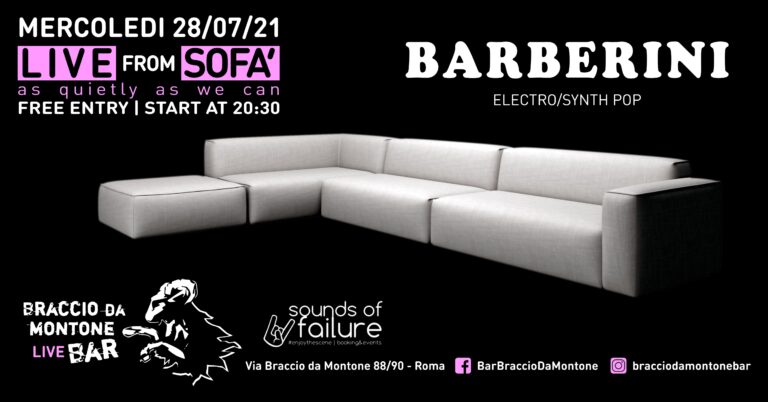 As Quietly As We Can – Live from Sofa’ w/ BARBERINI (Indie/Electro/SynthPop) + VITTORIO BELVISI