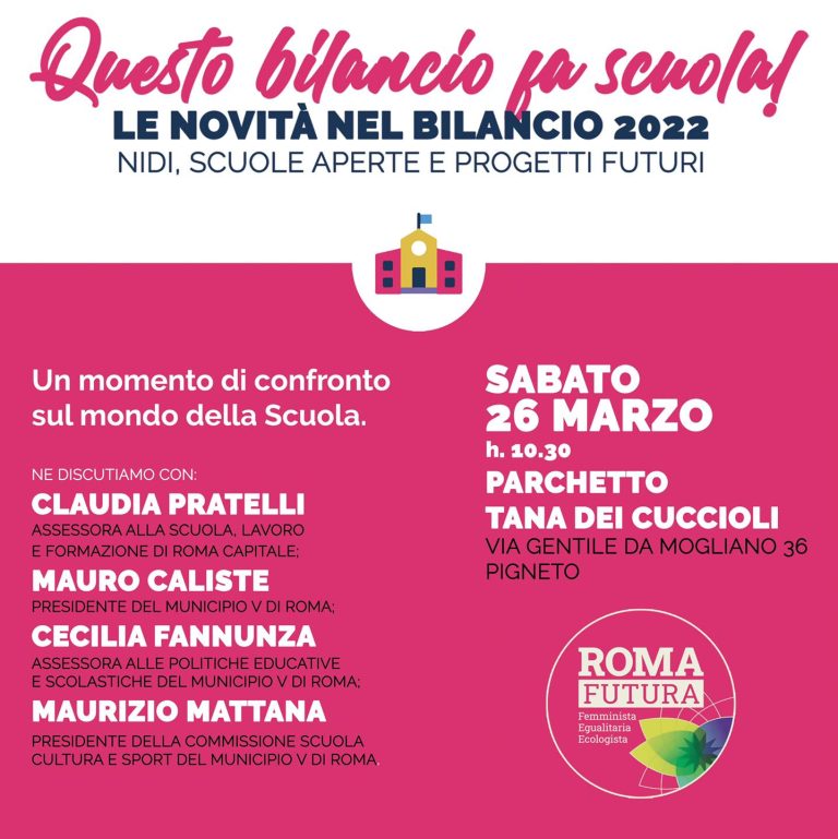 Questo bilancio fa scuola!